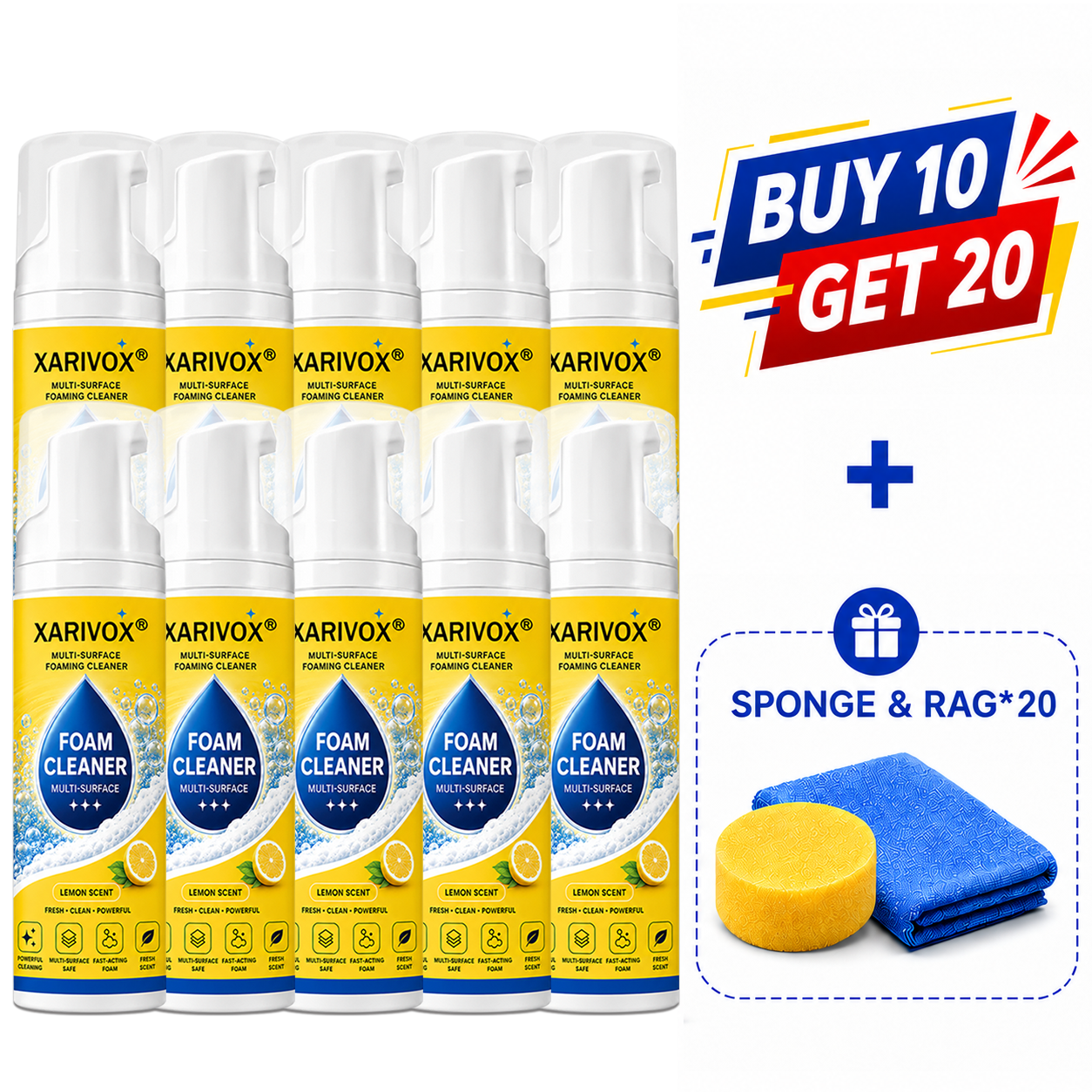 🔥Last Day 50% OFF🔥 Foam No-Rinse Cleaner — Spray, Wipe & Done