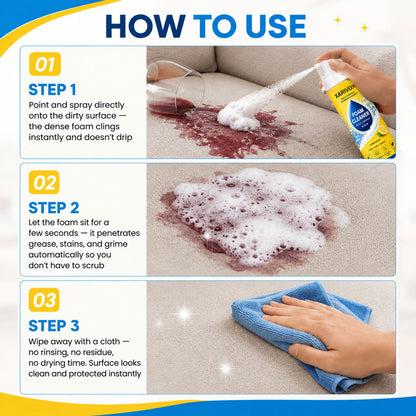 🔥Last Day 50% OFF🔥 Foam No-Rinse Cleaner — Spray, Wipe & Done