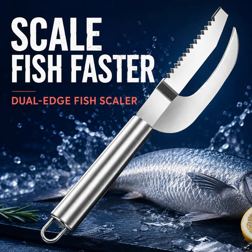 🔥Final 3 Hours: Buy 1, Get 3 FREE-Stainless Steel 3-in-1 Fish Cleaning Tool | Fish Maw Knife, Fish Scale Remover & Scraper for Kitchen