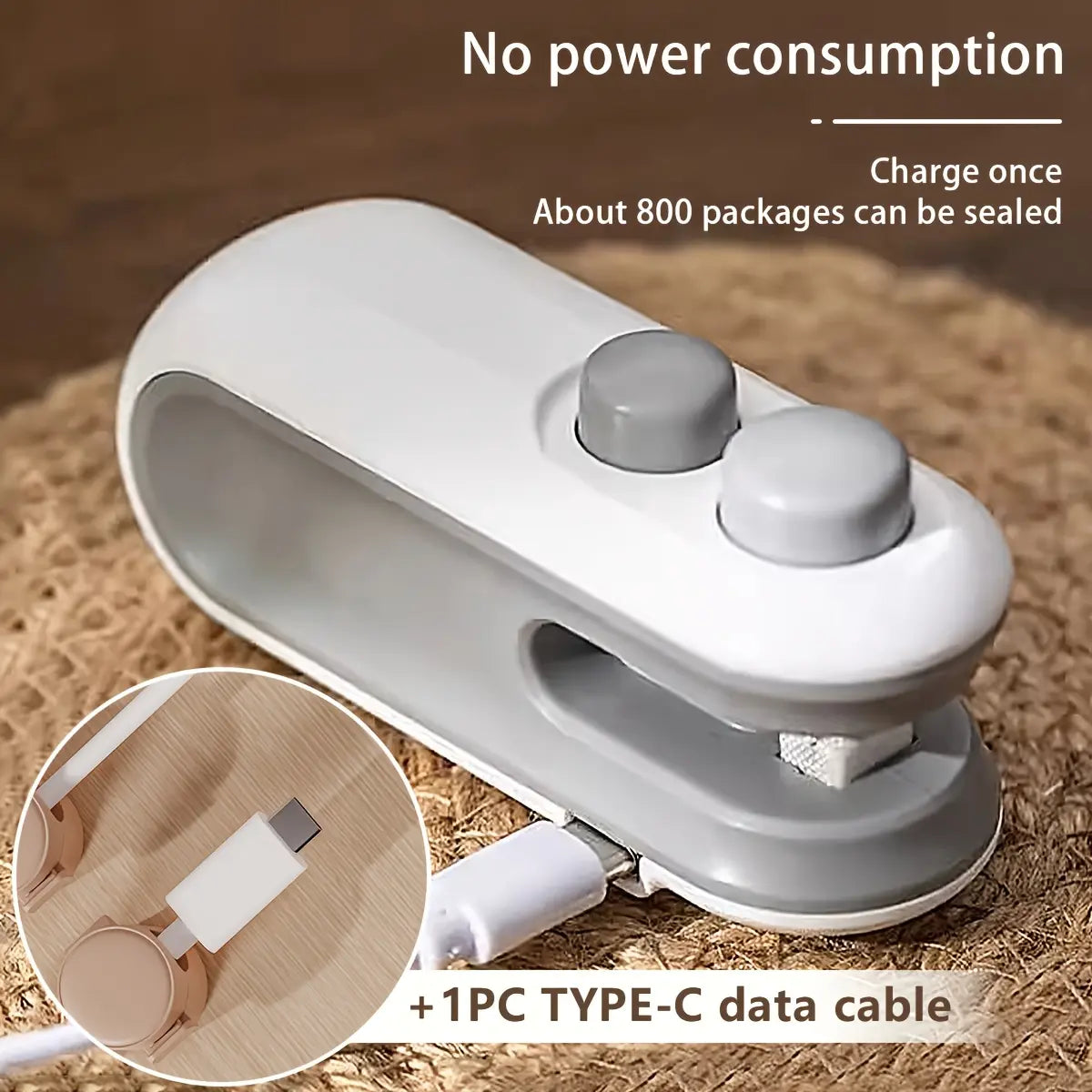 Remifa® Mini snack bag sealing machine,2 in 1 heat USB rechargeable snack bag selaer,plastic Electric bag sealers, keep food fresh. Portable Sealer Picnics