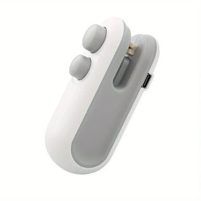 Remifa® Mini snack bag sealing machine,2 in 1 heat USB rechargeable snack bag selaer,plastic Electric bag sealers, keep food fresh. Portable Sealer Picnics