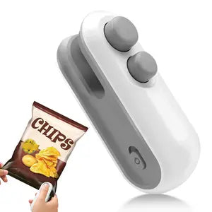Remifa® Mini snack bag sealing machine,2 in 1 heat USB rechargeable snack bag selaer,plastic Electric bag sealers, keep food fresh. Portable Sealer Picnics