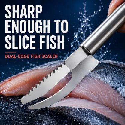 🔥Final 3 Hours: Buy 1, Get 3 FREE-Stainless Steel 3-in-1 Fish Cleaning Tool | Fish Maw Knife, Fish Scale Remover & Scraper for Kitchen