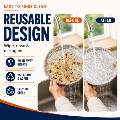 Reusable Heat-Locking Aluminum Foil Food Cover