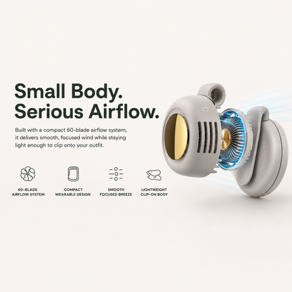 🔥Final 3 Hours: 50% OFF -Mini Bladeless Fan. Portable, rechargeable, and silent. Features 3 adjustable speeds, a rotating body, and versatile use as a handheld, waist-mounted, or phone cooling fan!