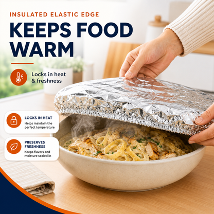 Reusable Heat-Locking Aluminum Foil Food Cover