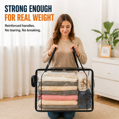 🎁💞LAST DAY 50% OFF ✨📦WYVCK®Large Heavy-Duty Thick Plastic Clear Storage