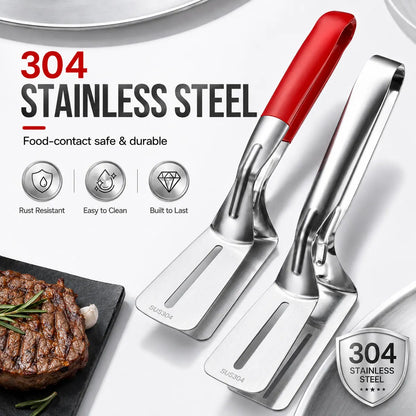 🎁Multi-Functional Stainless Steel Steak Spatula Clamp