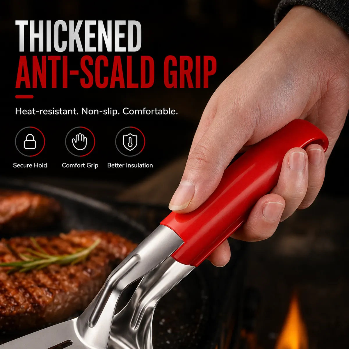 🎁Multi-Functional Stainless Steel Steak Spatula Clamp