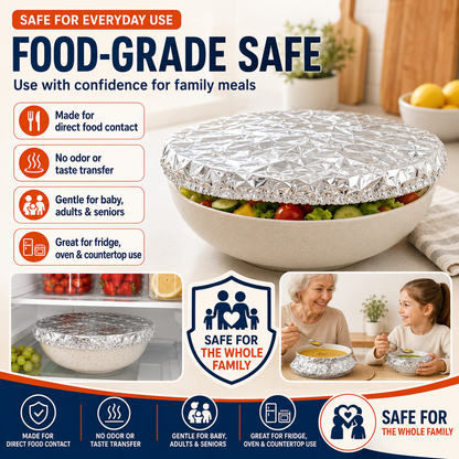 Reusable Heat-Locking Aluminum Foil Food Cover