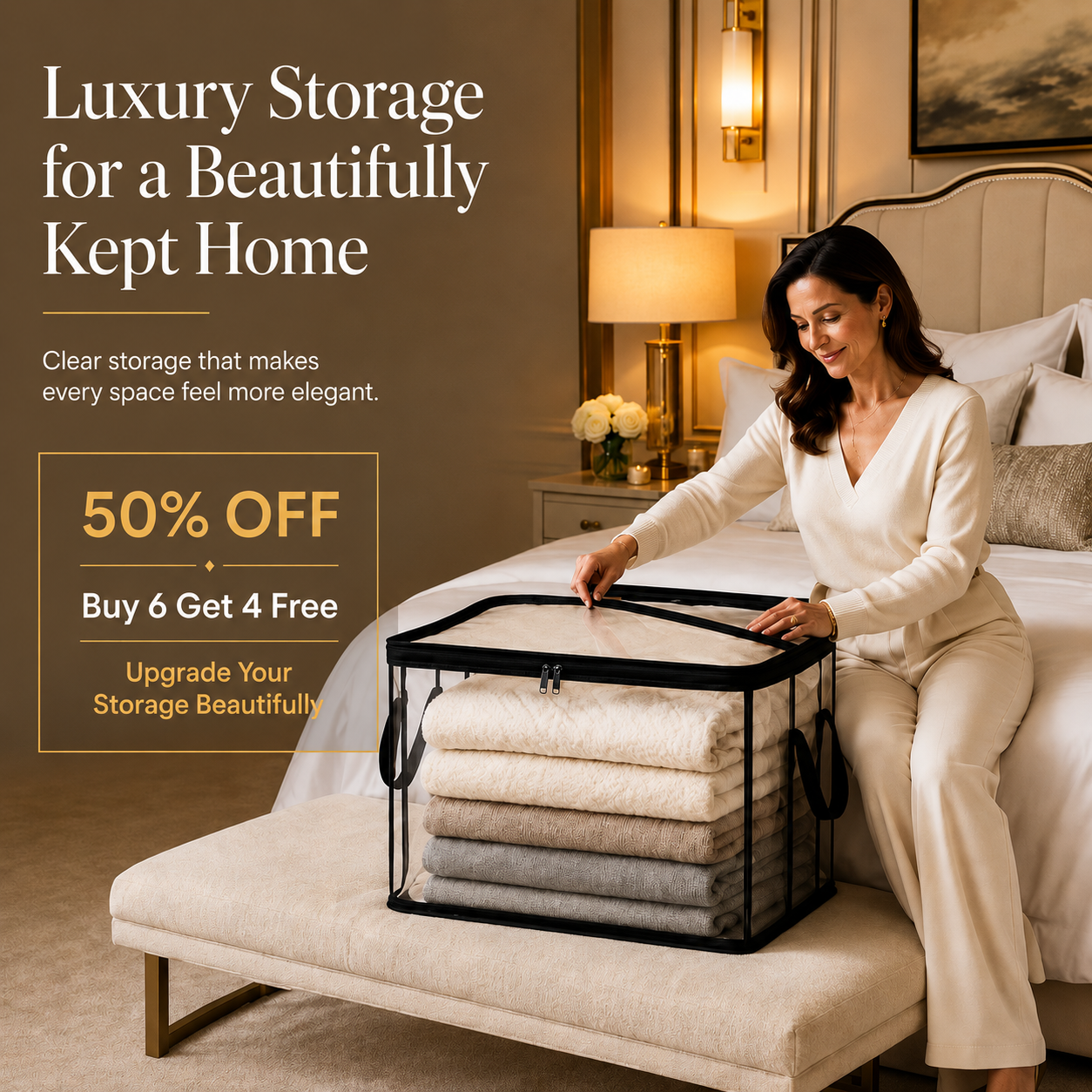 🎁💞LAST DAY 50% OFF ✨📦WYVCK®Large Heavy-Duty Thick Plastic Clear Storage