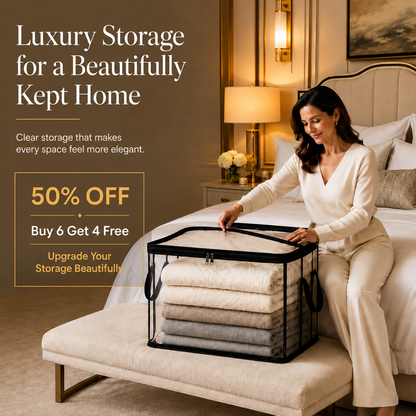 🎁💞LAST DAY 50% OFF ✨📦WYVCK®Large Heavy-Duty Thick Plastic Clear Storage