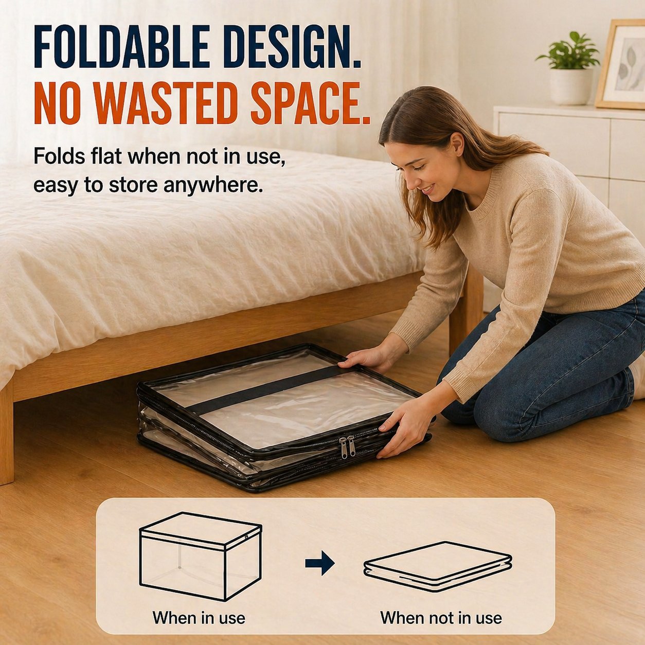 🎁💞LAST DAY 50% OFF ✨📦WYVCK®Large Heavy-Duty Thick Plastic Clear Storage