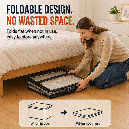 🎁💞LAST DAY 50% OFF ✨📦WYVCK®Large Heavy-Duty Thick Plastic Clear Storage