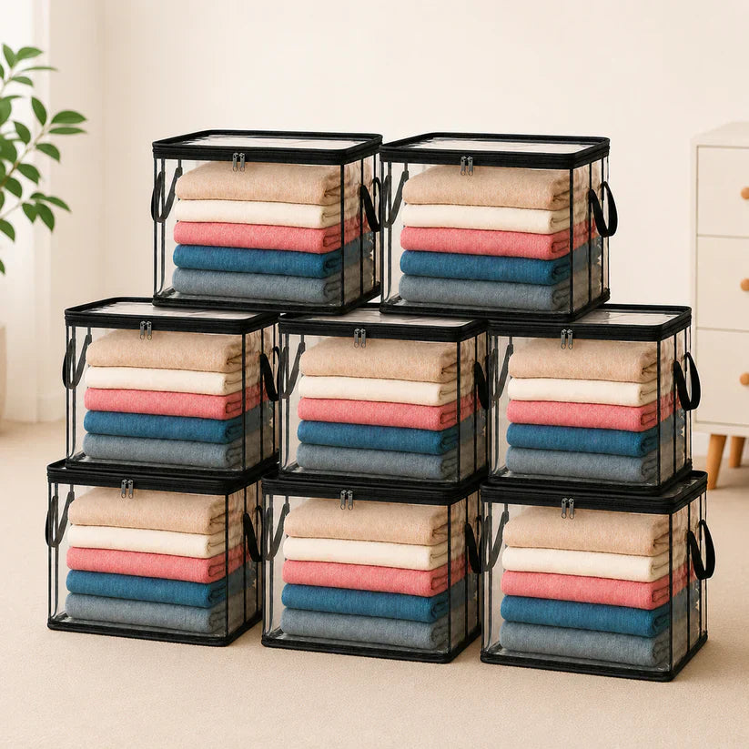 🎁💞LAST DAY 50% OFF ✨📦WYVCK®Large Heavy-Duty Thick Plastic Clear Storage