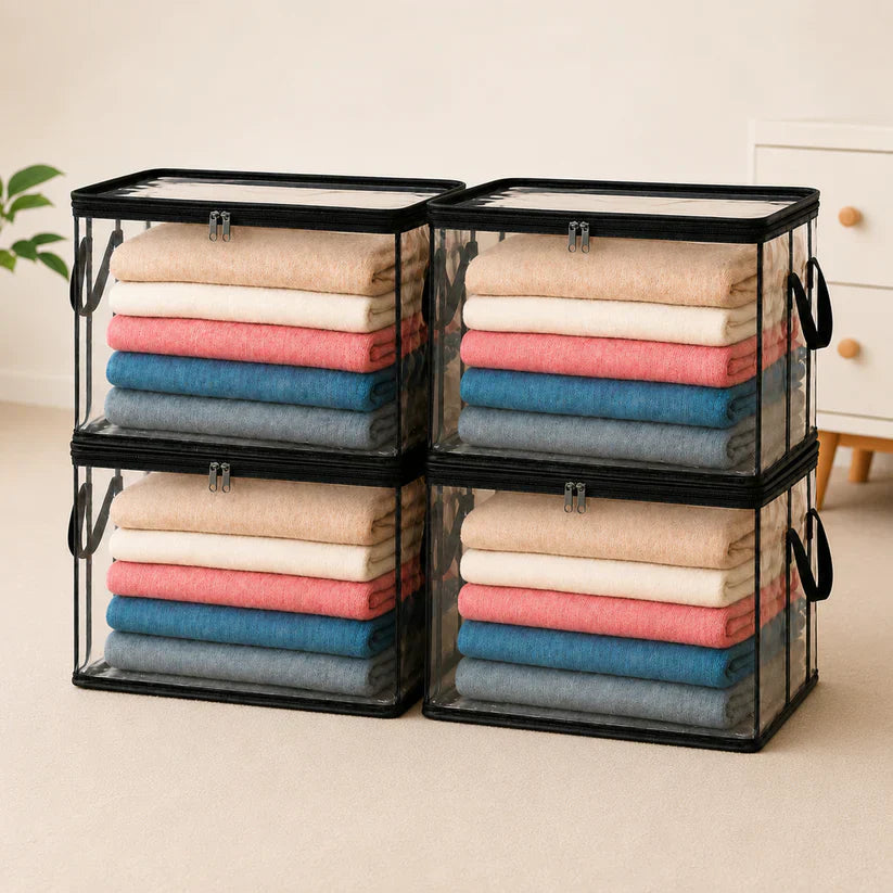 🎁💞LAST DAY 50% OFF ✨📦WYVCK®Large Heavy-Duty Thick Plastic Clear Storage
